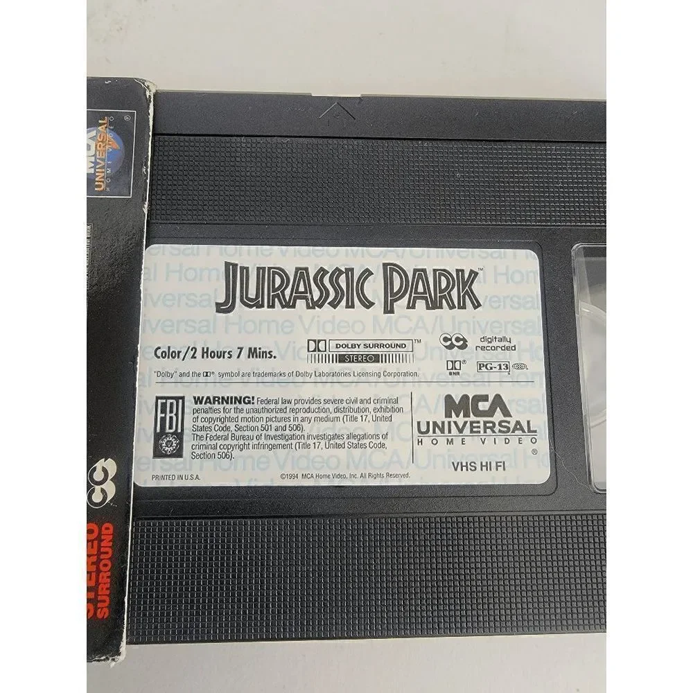 MCA Universal Jurassic Park VHS 1993 Universal City Studios - Picture 4 of 6